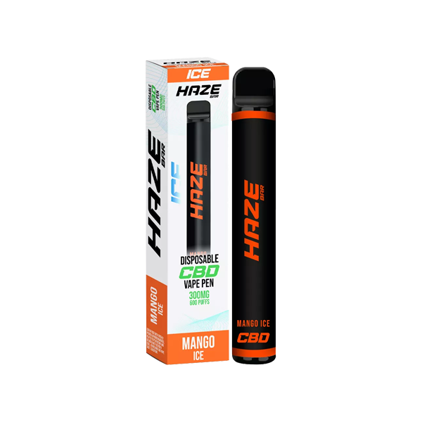 Haze Bar Ice 300mg CBD Disposable Vape Device 600 Puffs - Flavour: H Berry
