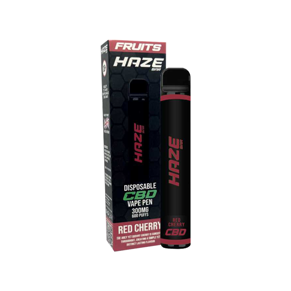 Haze Bar Fruits 300mg CBD Disposable Vape Device 600 Puffs - Flavour: Red Cherry