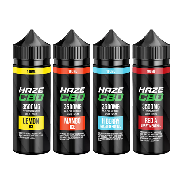 Haze 3500mg CBD E-Liquid 100ml (50VG/50PG) - Flavour: Mango Ice