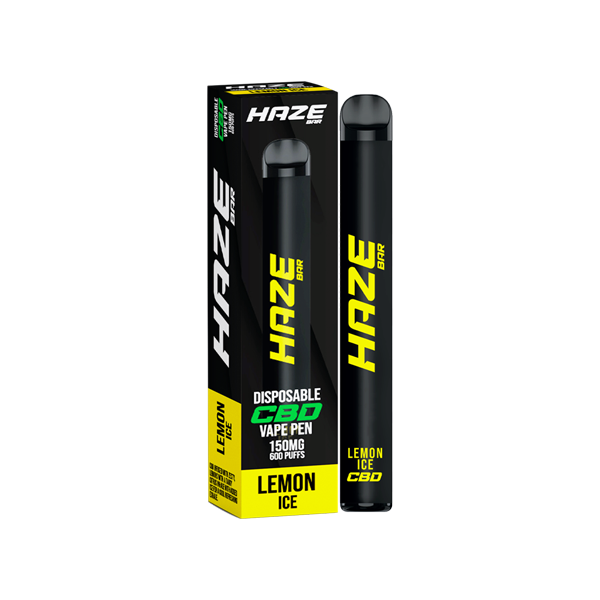 Haze Bar 150mg CBD Disposable Vape Device 600 Puffs - Flavour: Lemon Ice