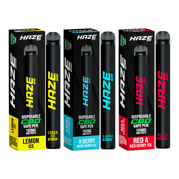 Haze Bar 150mg CBD Disposable Vape Device 600 Puffs - Flavour: Red A