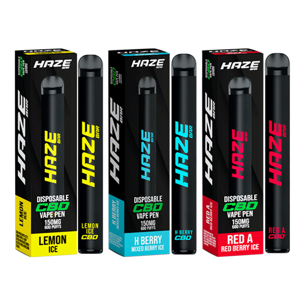 Haze Bar 150mg CBD Disposable Vape Device 600 Puffs - Flavour: Mango Ice