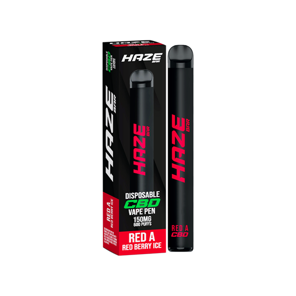 Haze Bar 150mg CBD Disposable Vape Device 600 Puffs - Flavour: Red A