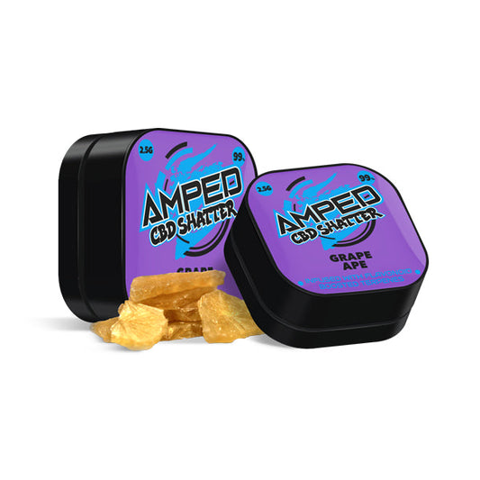 Amped CBD 99% CBD Shatter 1g - Flavour: Grape Ape