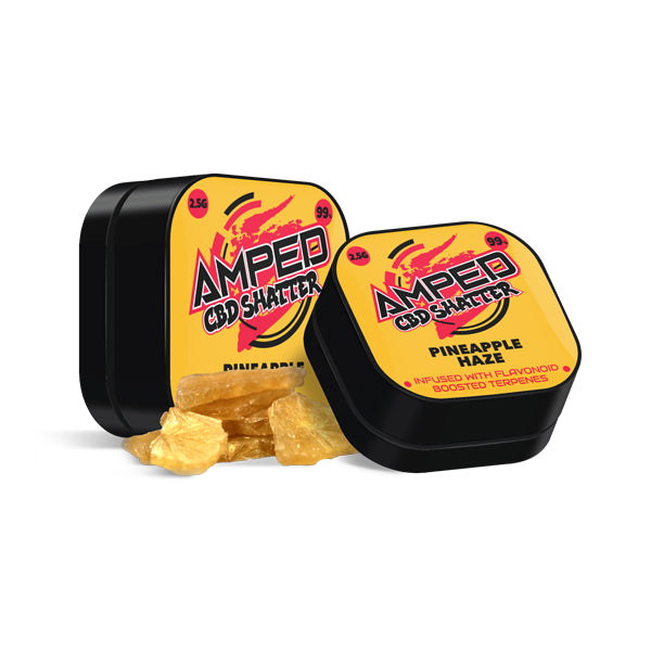 Amped CBD 99% CBD Shatter 1g - Flavour: Pineapple Haze