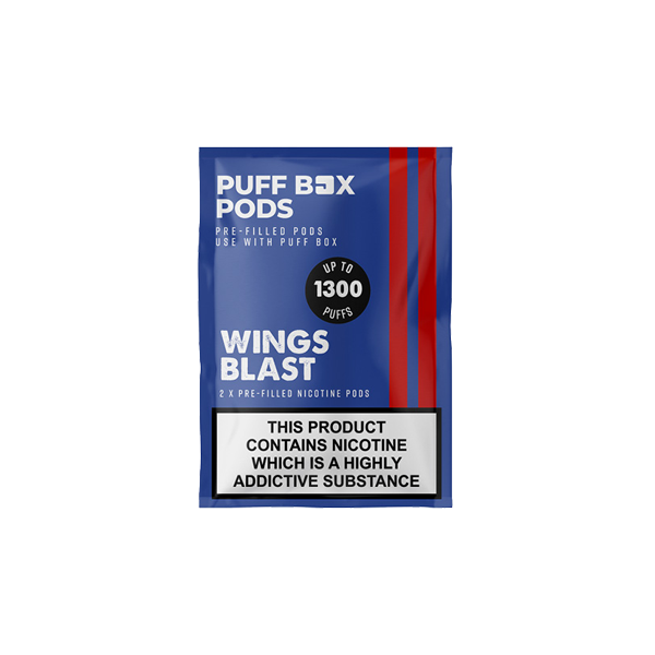 20mg Puff Box Refill Pods 2PCS 2ml - Flavour: Wings Blast