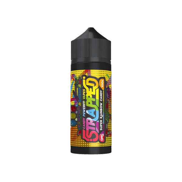 Strapped Originals 100ml Shortfill 0mg (70VG/30PG) - Flavour: Super Rainbow Candy