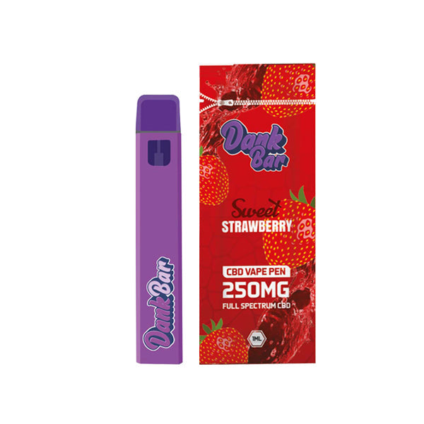 Dank Bar 250mg Full Spectrum CBD Vape Disposable by Purple Dank - 12 flavours - Flavour: Pink Lemonade - SilverbackCBD