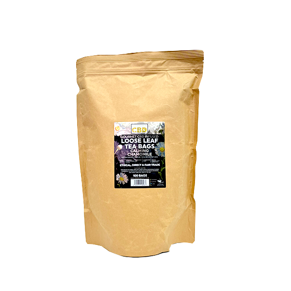 Equilibrium CBD 340mg Tea Chamomile Catering Pack - 100 Biodegradable Pyramid Tea Bags