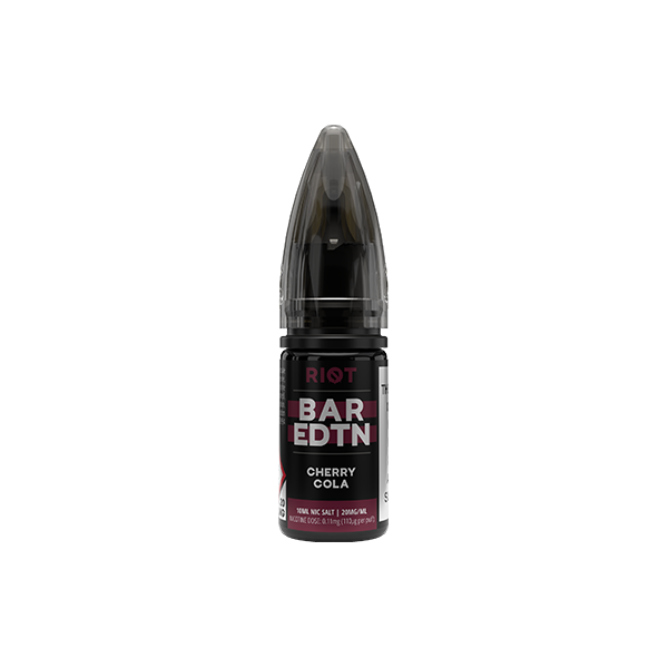 10mg Riot Squad BAR EDTN 10ml Nic Salts (50VG/50PG) - Flavour: Cherry Cola