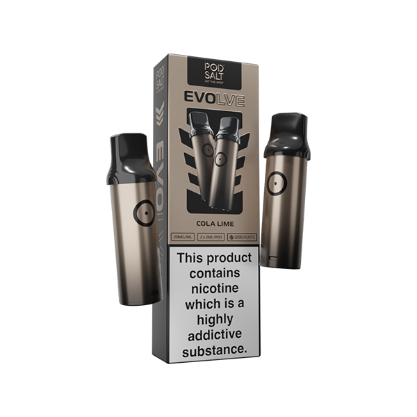 20mg Pod Salt Evolve Pods 2ml - 600 Puffs - Flavour: Cola with Lime