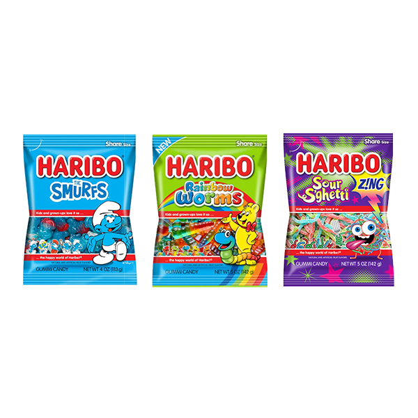 USA Haribo Share Bags - Flavour: Goldenbears - 142g & Quantity: Box of 12