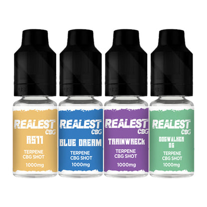 Realest CBD 1000mg Terpene Infused CBG Booster Shot 10ml (BUY 1 GET 1 FREE) - Flavour: RS11 - SilverbackCBD