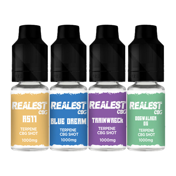 Realest CBD 1000mg Terpene Infused CBG Booster Shot 10ml (BUY 1 GET 1 FREE) - Flavour: Trainwreck - SilverbackCBD