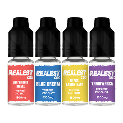 Realest CBD 1500mg Terpene Infused CBG Booster Shot 10ml (BUY 1 GET 1 FREE) - Flavour: Grapefruit Diesel - SilverbackCBD