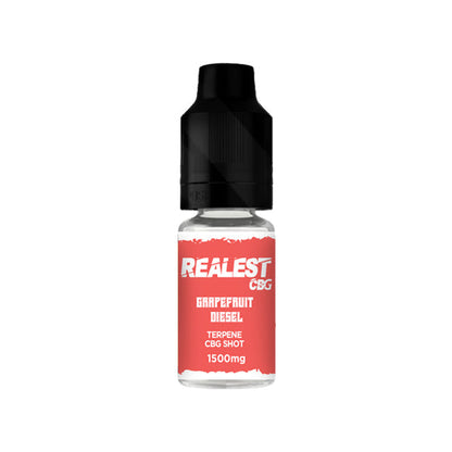 Realest CBD 1500mg Terpene Infused CBG Booster Shot 10ml (BUY 1 GET 1 FREE) - Flavour: Grapefruit Diesel - SilverbackCBD