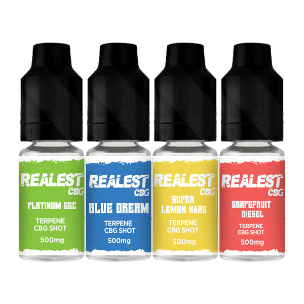 Realest CBD 500mg Terpene Infused CBG Booster Shot 10ml (BUY 1 GET 1 FREE) - Flavour: Super Lemon Haze - SilverbackCBD
