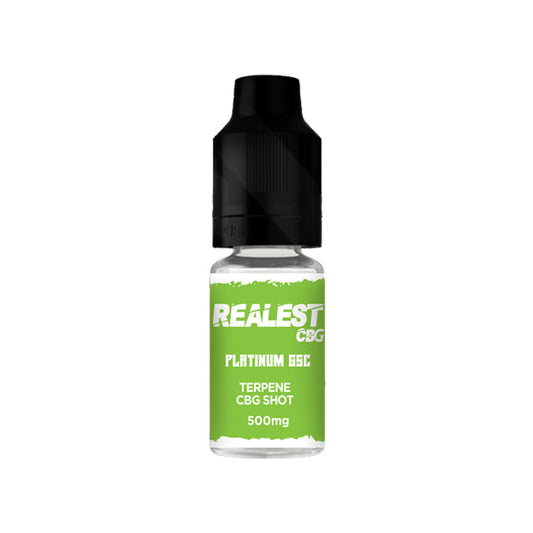 Realest CBD 500mg Terpene Infused CBG Booster Shot 10ml (BUY 1 GET 1 FREE) - Flavour: Platinum GSC - SilverbackCBD