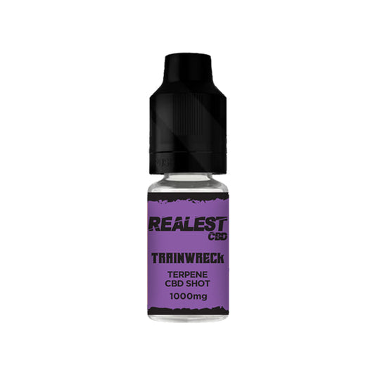 Realest CBD 1000mg Terpene Infused CBD Booster Shot 10ml (BUY 1 GET 1 FREE) - Flavour: Trainwreck - SilverbackCBD