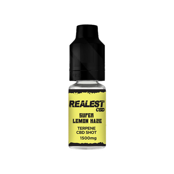 Realest CBD 1500mg Terpene Infused CBD Booster Shot 10ml (BUY 1 GET 1 FREE) - Flavour: Super Lemon Haze - SilverbackCBD