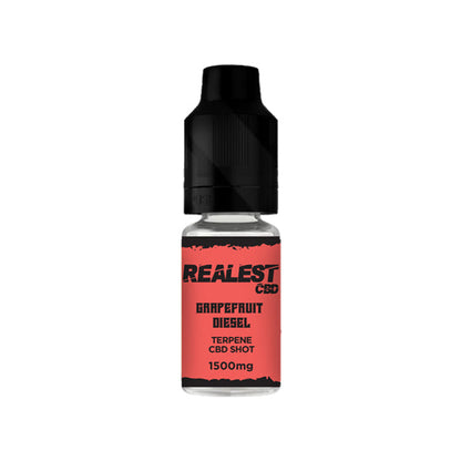 Realest CBD 1500mg Terpene Infused CBD Booster Shot 10ml (BUY 1 GET 1 FREE) - Flavour: Grapefruit Diesel - SilverbackCBD