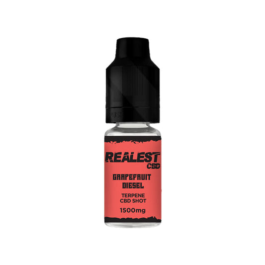 Realest CBD 1500mg Terpene Infused CBD Booster Shot 10ml (BUY 1 GET 1 FREE) - Flavour: Grapefruit Diesel - SilverbackCBD
