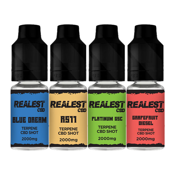 Realest CBD 2000mg Terpene Infused CBD Booster Shot 10ml (BUY 1 GET 1 FREE) - Flavour: Platinum GSC - SilverbackCBD