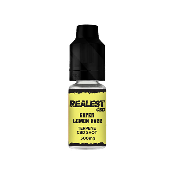 Realest CBD 500mg Terpene Infused CBD Booster Shot 10ml (BUY 1 GET 1 FREE) - Flavour: Super Lemon Haze - SilverbackCBD