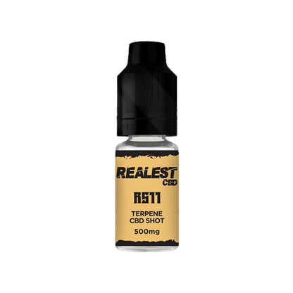 Realest CBD 500mg Terpene Infused CBD Booster Shot 10ml (BUY 1 GET 1 FREE) - Flavour: Platinum GSC - SilverbackCBD