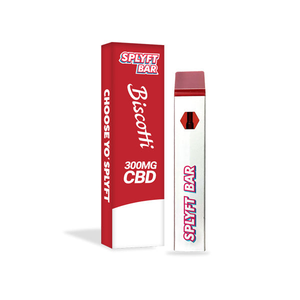 SPLYFT BAR 300mg Full Spectrum CBD Disposable Vape - 12 flavours - Amount: x10 (Display Box) & Flavour: Exodus Cheese