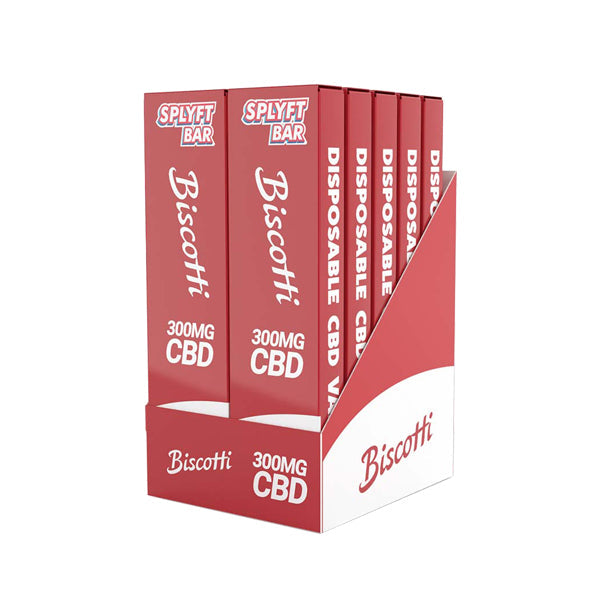 SPLYFT BAR 300mg Full Spectrum CBD Disposable Vape - 12 flavours - Amount: x10 (Display Box) & Flavour: Mango Kush