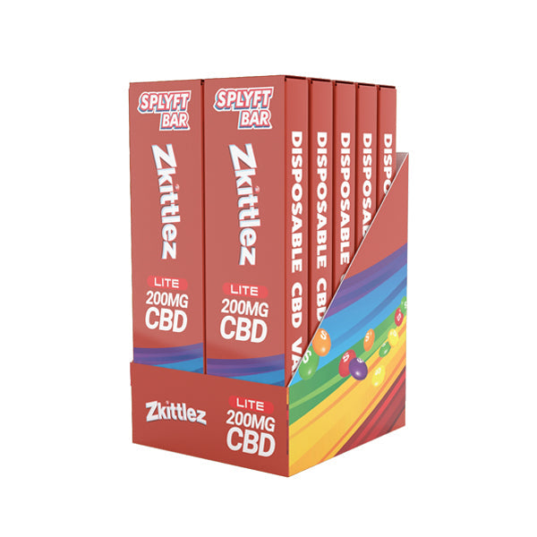 SPLYFT BAR LITE 200mg Full Spectrum CBD Disposable Vape - 12 flavours - Amount: x10 (Display Box) & Flavour: Tangie - SilverbackCBD