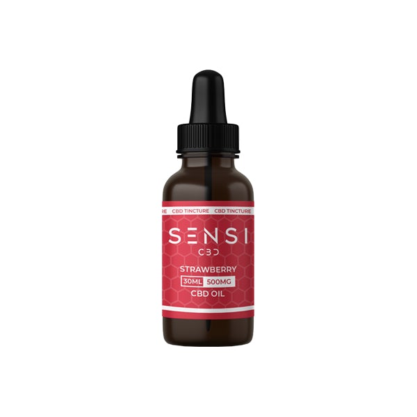 Sensi CBD 500mg CBD Broad-Spectrum Tinture Oil 30ml (BUY 1 GET 1 FREE) - Flavour: Strawberry - SilverbackCBD