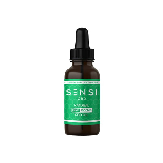 Sensi CBD 1000mg CBD Tinture Oil 30ml (BUY 1 GET 1 FREE) - Flavour: Natural - SilverbackCBD
