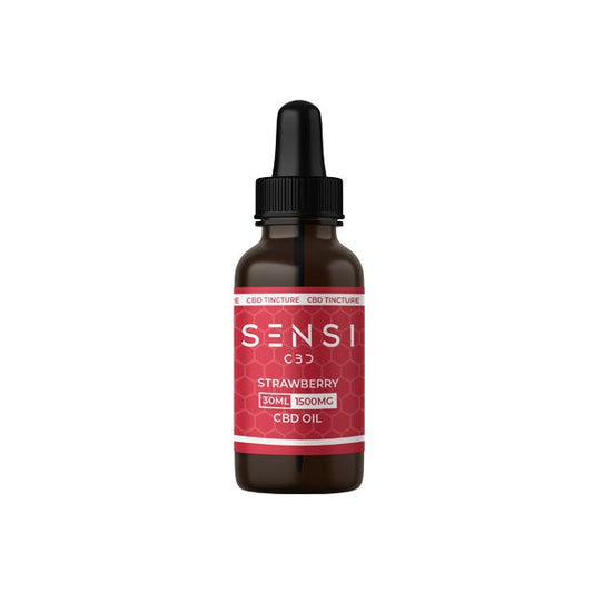 Sensi CBD 1500mg CBD Tinture Oil 30ml (BUY 1 GET 1 FREE) - Falvours: Strawberry - SilverbackCBD