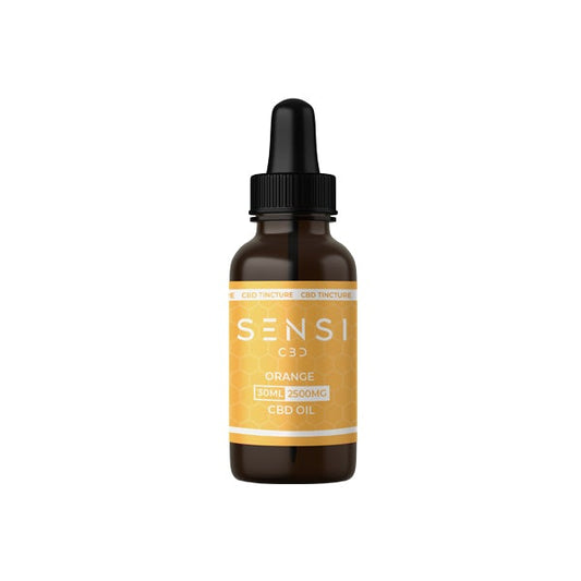 Sensi CBD 2500mg CBD Tinture Oil 30ml (BUY 1 GET 1 FREE) - Flavour: Orange - SilverbackCBD