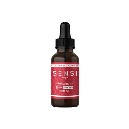 Sensi CBD 2500mg CBD Tinture Oil 30ml (BUY 1 GET 1 FREE) - Flavour: Strawberry - SilverbackCBD