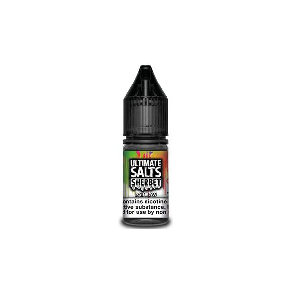 20MG Ultimate Puff Salts Sherbet 10ML Flavoured Nic Salts (50VG-50PG) - Flavour: Strawberry Laces - SilverbackCBD