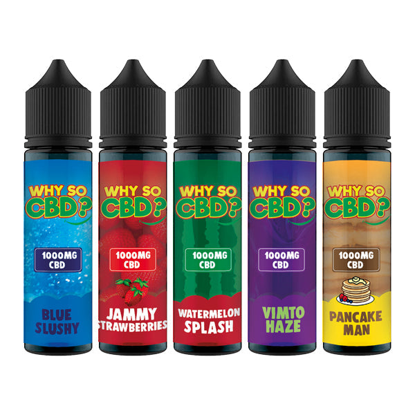 Why So CBD? 1000mg Full Spectrum CBD E-liquid 60ml - Flavour: Blueberry Cheesecake - SilverbackCBD