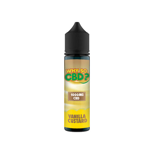 Why So CBD? 1000mg Full Spectrum CBD E-liquid 60ml - Flavour: Vanilla Custard