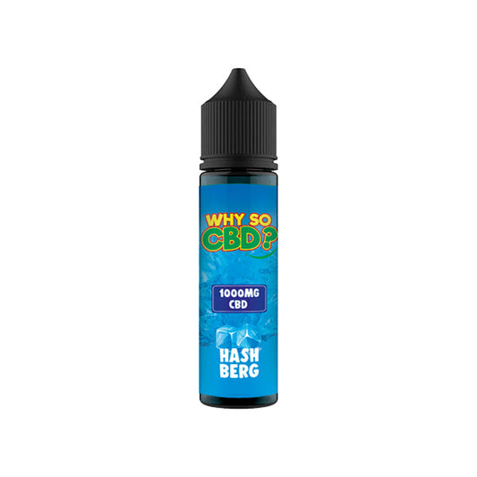 Why So CBD? 1000mg Full Spectrum CBD E-liquid 60ml - Flavour: Hash Berg - SilverbackCBD