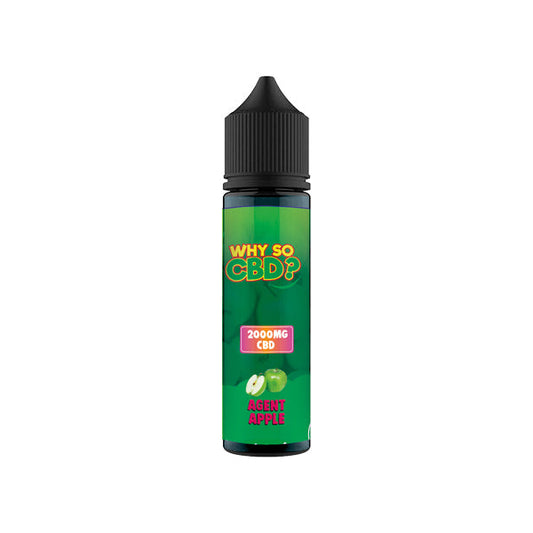 Why So CBD? 2000mg Full Spectrum CBD E-liquid 60ml - Flavour: Agent Apple - SilverbackCBD