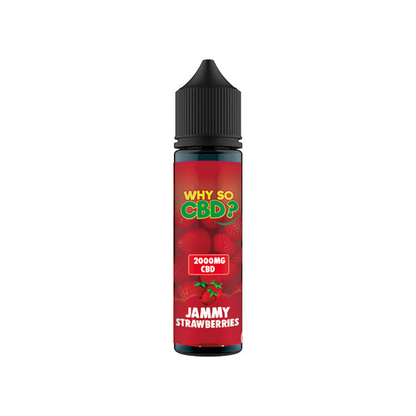 Why So CBD? 2000mg Full Spectrum CBD E-liquid 60ml - Flavour: Jammy Strawberries - SilverbackCBD