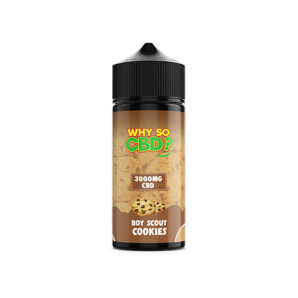 Why So CBD? 3000mg Full Spectrum CBD E-liquid 120ml - Flavour: Boy Scout Cookies - SilverbackCBD