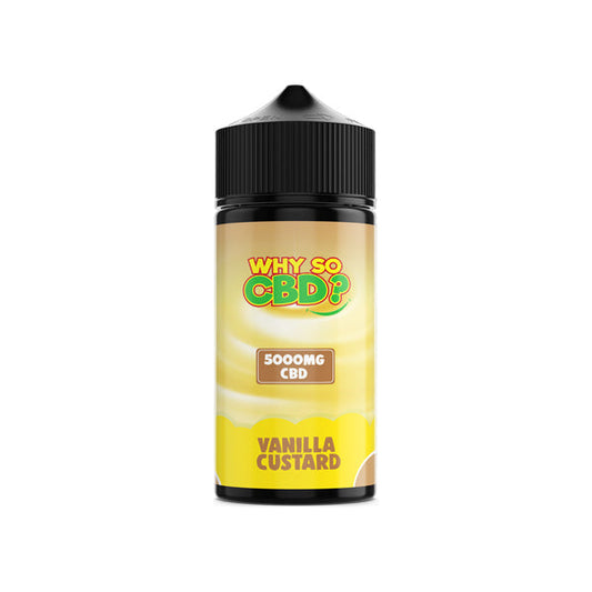 Why So CBD? 5000mg Full Spectrum CBD E-liquid 120ml - Flavour: Vanilla Custard