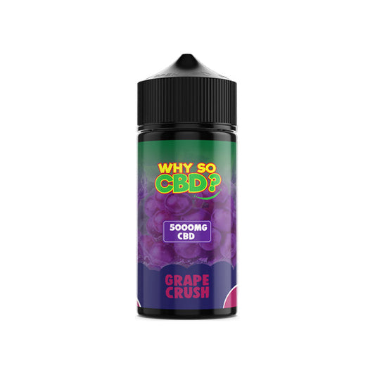 Why So CBD? 5000mg Full Spectrum CBD E-liquid 120ml - Flavour: Grape Crush - SilverbackCBD