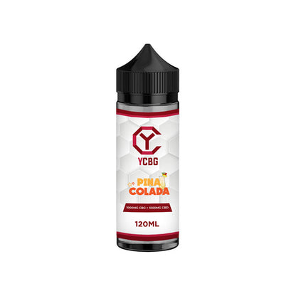 yCBG 1000mg CBD + 1000mg CBG E-liquid 120ml (BUY 1 GET 1 FREE) - Flavour: Pina Colada - SilverbackCBD