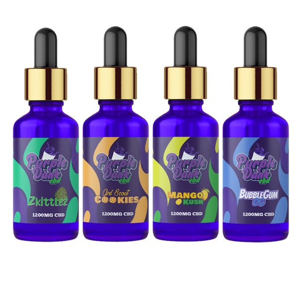 Purple Dank CBD Flavoured CBD Oil 1200mg CBD Oil 30ml (BUY 1 GET 1 FREE) - Flavour: Wedding Cake - SilverbackCBD