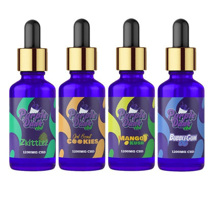 Purple Dank CBD Flavoured CBD Oil 1200mg CBD Oil 30ml (BUY 1 GET 1 FREE) - Flavour: Girl Scout Cookies - SilverbackCBD