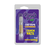 Purple Dabz CBD Vape Cartridges 300 & 600 MG - Lemon Haze (BUY 1 GET 1 FREE) - Strength: 600mg - SilverbackCBD